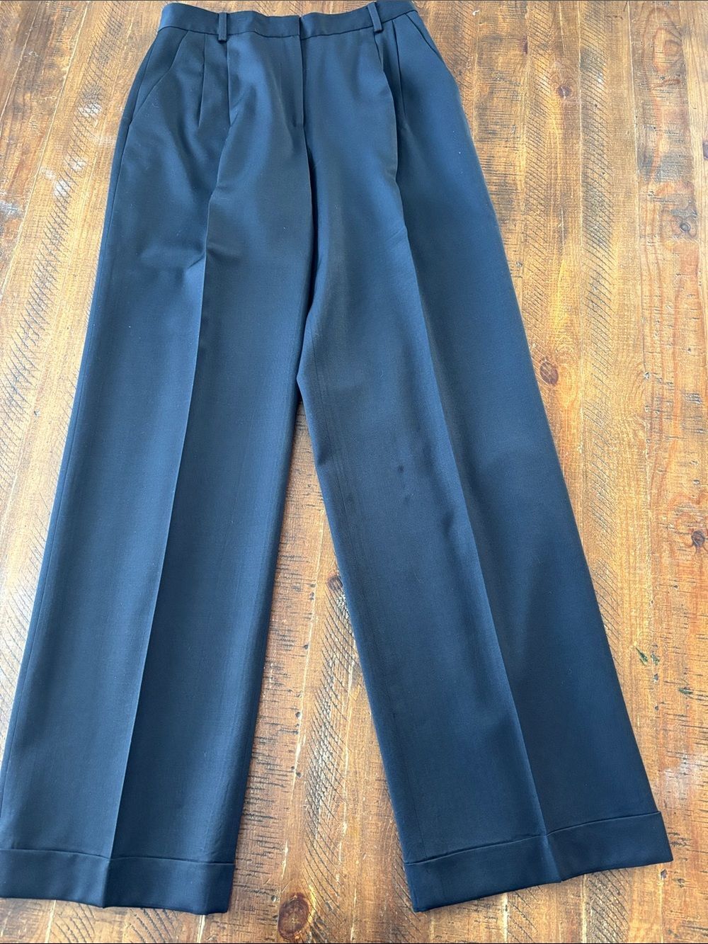 Brooks Brothers 346 Dark Blue Fully Lined Trousers 100% Wool in Womens Size 4